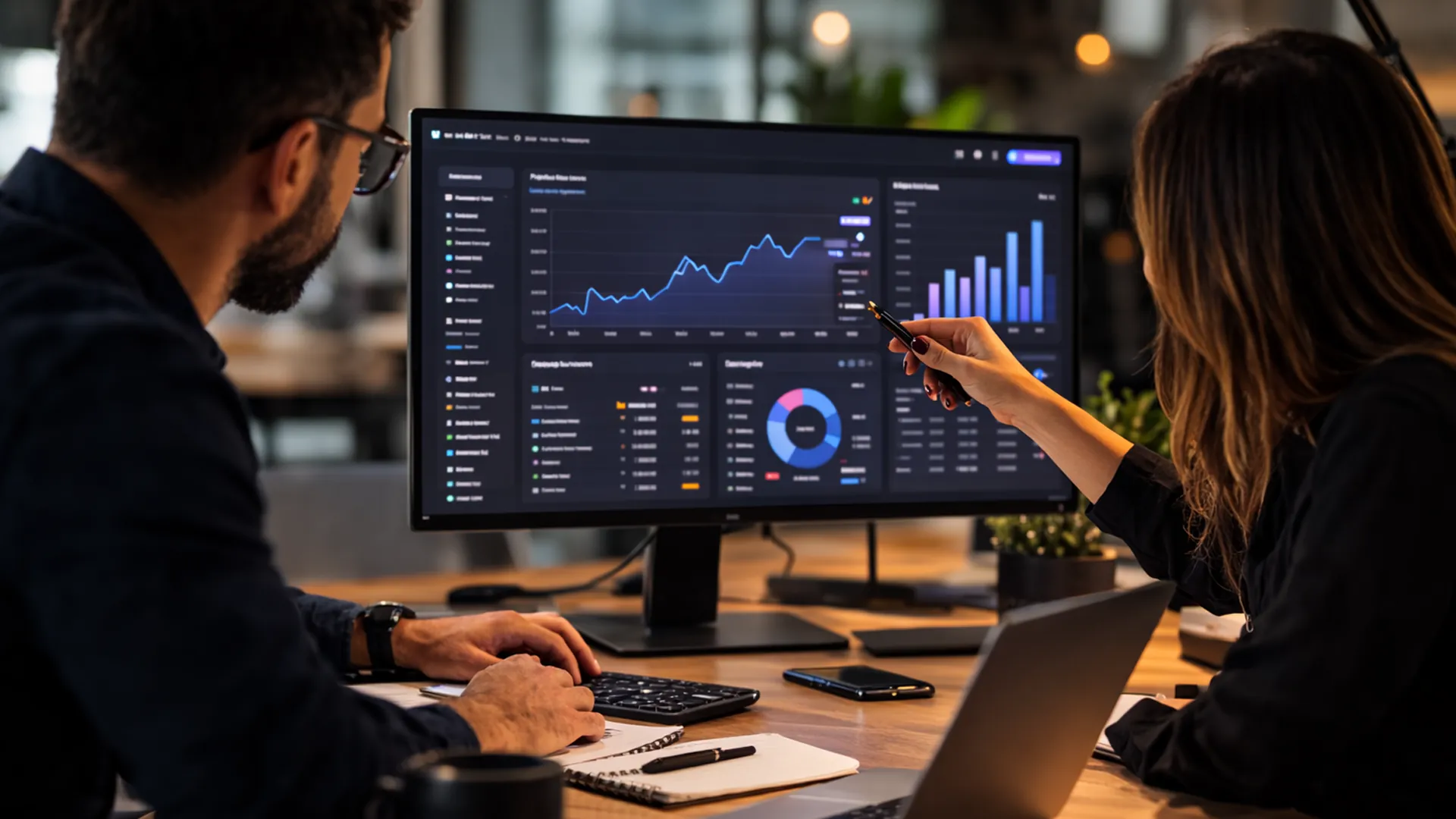Equipe da GrupoMidiaSystems analisando estratégia de produto digital em ambiente de trabalho colaborativo